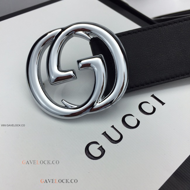 Gucci Classic Men's Belt Soft Leather w Silver GG Buckle